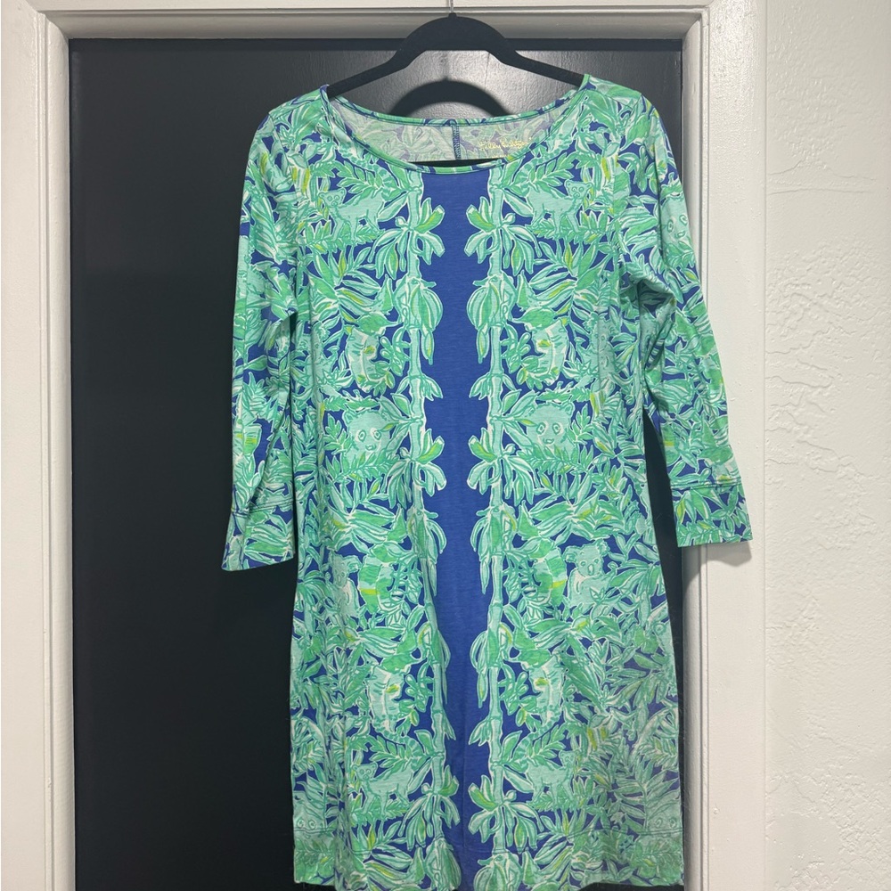 Lilly Pulitzer Green and Blue Long Sleeve Dress